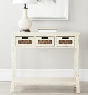 🏺 safavieh autumn vintage cream 3-drawer console table from american homes collection логотип