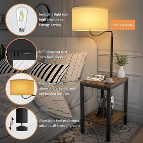 img 1 attached to LityMax LED Floor Lamp Table