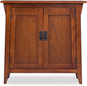 img 4 attached to Organize in Style: Leick Favorite Finds Oak Storage Cabinet Hall Stand