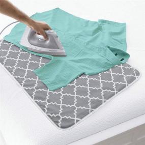 img 3 attached to 🧺 Накидка для глажки Neccom: термостойкий силиконовый коврик, портативное путешественническое одеяло для столешницы, стиральной машины и сушилки | Набор хлопковой прокладки с мешком на завязке
