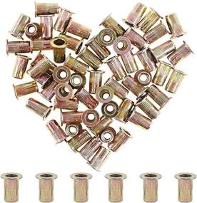 img 4 attached to 🔩 Hilitchi 60 Pcs 5/32-32 UNC Rivet Nuts Threaded Insert Nut: Ultimate Fastening Solution!