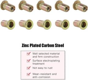 img 2 attached to 🔩 Hilitchi 60 Pcs 5/32-32 UNC Rivet Nuts Threaded Insert Nut: Ultimate Fastening Solution!