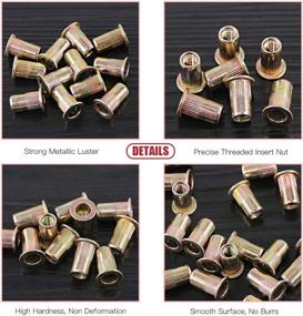 img 1 attached to 🔩 Hilitchi 60 Pcs 5/32-32 UNC Rivet Nuts Threaded Insert Nut: Ultimate Fastening Solution!