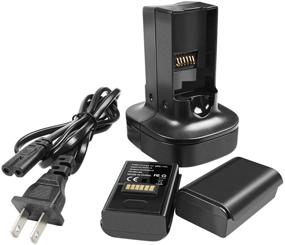 img 4 attached to 🎮 Improved Bonacell Xbox 360 Rechargeable Batteries 2 Packs with 2200mAh Capacity and Dual Charging Dock Station Stand Base, Perfectly Compatible with Xbox 360 Wireless Controller
