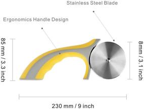 img 2 attached to 🍕 Katfort Stainless Steel Pizza Cutter Wheel with Non Slip Handle - Premium Pizza Slicer Knife for Effortless Slicing