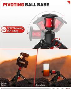 img 1 attached to 📷 IFOOTAGE Tabletop Tripod, Mini Tripod with Quick Release Plate for DSLR Camera, Video Camcorder, Mobile Phone, and Action Cameras - Max Load 17.6 lbs