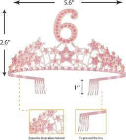 img 1 attached to 🎂 Прекрасные украшения к 6-летию для девочек + тиара, подарки, корона, лента.