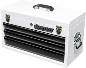 img 2 attached to 🔧 Boxo USA Hand Carry 3-Drawer Toolbox: Durable and Functional (White)