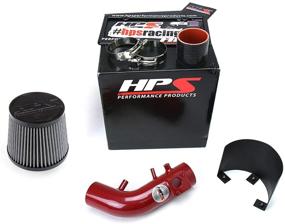 img 1 attached to Комплект воздухозаборника HPS Performance 827-588R Shortram с теплозащитным экраном Red