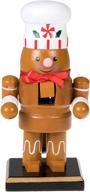 🎄 clever creations 6 inch gingerbread man nutcracker: festive christmas décor for shelves and tables logo