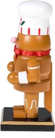 img 3 attached to 🎄 Clever Creations 6 Inch Gingerbread Man Nutcracker: Festive Christmas Décor for Shelves and Tables