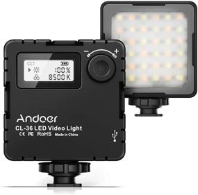 img 4 attached to Andoer CL-36 2000mAh Bi-Color LED Video Light 2800K-8500K LCD Display Vlog Fill Light with 3 Cold Shoe Mounts