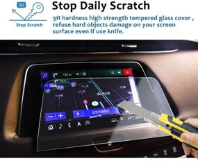 img 3 attached to ⚙️ LFOTPP 2019 2020 2021 Cadillac XT4 2020+ Cadillac CT4 Navigation Screen Protector - Clear Tempered Glass Touch Infotainment Screen Guard with Scratch-Resistant & Extreme Clarity