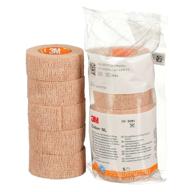 3m coban nl non-latex self-adherent wrap: hand tear, 1 in x 5 yd - 5 rolls/pack, 6 packs/case логотип