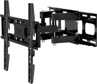 📺 height adjustable chainstone full motion tv wall mount bracket for 32-65 inch led lcd oled flat curved tvs, dual articulating arms with swivel tilt rotation, supports up to 121lbs, max vesa 400x400 mm logo