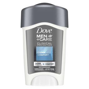 img 4 attached to Dove Men+Care Clinical Protection Antiperspirant 24-Hour Odor and Sweat Defense Clean Comfort - Triple Action Moisturizer - 1.7 oz for Men