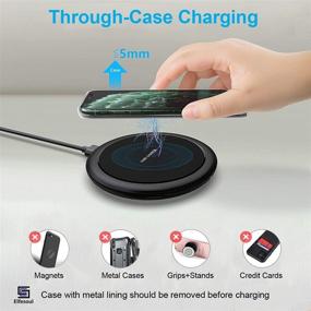 img 1 attached to Samsung Wireless Charger Pad for Galaxy S20/S20+/S10/S10+/S10e/S9/S9+/S8/S8+/S7/S6/Note 10/Note10+/Note9 - USB-C Compatible, Supports PD Protocol (No AC Adapter)