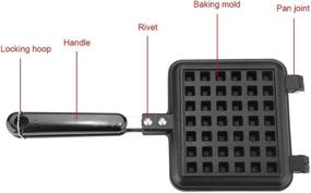 img 1 attached to 🥞 Efficient Non-Stick Double-Side Waffle Baking Mold Pan: Premium Aluminum Alloy Waffle Cone Maker for Household Gas Cooktops – Ultimate Waffle Press Plate Cooking & Baking Tool