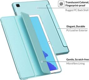 img 1 attached to 📱 MoKo Case for Samsung Galaxy Tab A7 10.4 Inch - Light Blue: Lightweight Stand Smart Case for SM-T500/T505/T507, Hard Shell Cover for Samsung Tab A7 Tablet 2020