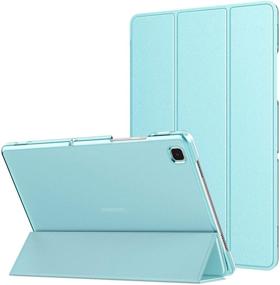 img 4 attached to 📱 MoKo Case for Samsung Galaxy Tab A7 10.4 Inch - Light Blue: Lightweight Stand Smart Case for SM-T500/T505/T507, Hard Shell Cover for Samsung Tab A7 Tablet 2020