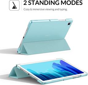 img 2 attached to 📱 MoKo Case for Samsung Galaxy Tab A7 10.4 Inch - Light Blue: Lightweight Stand Smart Case for SM-T500/T505/T507, Hard Shell Cover for Samsung Tab A7 Tablet 2020