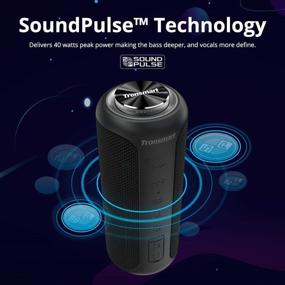 img 2 attached to Tronsmart T6 Plus: Улучшенная ультрапремиум Bluetooth колонка с 360° HD Surround 🔊 Звучанием, защитой IPX6 от воды, эффектами Tri-Bass и 15 часами прослушивания - идеальна для внутренних и наружных вечеринок!