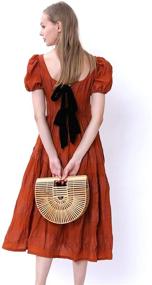 img 2 attached to Stylish and Sustainable: Miuco Womens Bamboo Handbag – Handmade Women's Handbags & Wallets