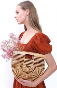 img 1 attached to Stylish and Sustainable: Miuco Womens Bamboo Handbag – Handmade Women's Handbags & Wallets