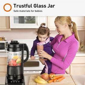 img 1 attached to 🍹 Enhance Your Kitchen Experience with the JOYOUNG 1200W LED Touchscreen Glass Blender for Shakes and Smoothies - 60 Oz & 8 Presets