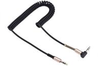 🔌 richer-r 3.5mm male to male spring aux cable: l-shaped & i-shaped retractable cord for car audio & earphone logo