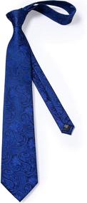 img 2 attached to 👔 Paisley Necktie and Pocket Square by DiBanGu - Men's Accessories