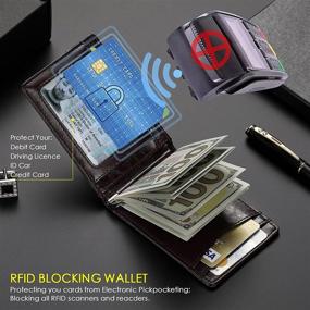 img 2 attached to Leather Minimalist Foldable Wallets with Blocking Technology