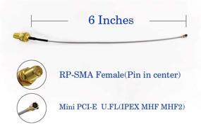 img 1 attached to High-Quality UFL to SMA Mini PCI U.FL to RP-SMA Female Ipex Connector Pigtail WiFi Antenna Extension Cable (6 inches, Pack of 4)