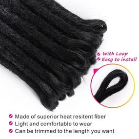 img 1 attached to 🧶 ELIGHTY Synthetic Dreadlock Extensions - 24 Inch Soft Faux Locs, Dreads, Crochet Locs, Reggae Hair, Braiding Hair Extensions for Women/Men (24 Inch, 20 Strands/Pack, 3-17)