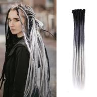 🧶 elighty synthetic dreadlock extensions - 24 inch soft faux locs, dreads, crochet locs, reggae hair, braiding hair extensions for women/men (24 inch, 20 strands/pack, 3-17) logo