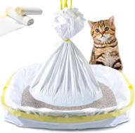 🐱 kone cat litter box liners, 20 count drawstring kitty litter pan bags - giant cat litter bags, extra durable pet cat supplies - 45x18 inch logo