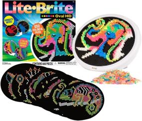 img 4 attached to 🌟 Enhance Creativity with Basic Fun Lite Brite Oval HD - A Bright & Dazzling Illumination Experience