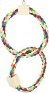 colorful rainbow ring perch set for parrots, budgies, and cockatoos - bonka bird toys logo