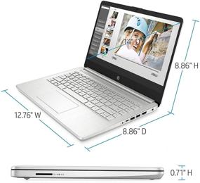 img 2 attached to 💻 HP 14-inch FHD IPS WLED-Backlit Laptop, Intel Core i3-1005G1 up to 3.4GHz, 8GB DDR4, 256GB PCIe NVMe SSD, 802.11ac, Bluetooth, Backlit Keyboard, HD Webcam, HD Audio, USB 3.1-C, HDMI, Windows 10