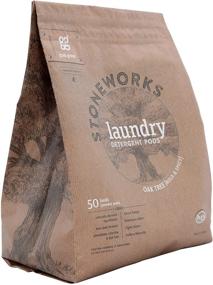 img 1 attached to 🌳 Clean & Care: Grab Green Stoneworks Natural Laundry Detergent Powder Pods - Oak Tree Scent, 50 Loads