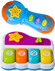 img 1 attached to 🎵 JOYIN 6 PCS Toddler Sensory Educational Musical Instrument Toys: Steering Wheel, Cellphone, Piano Keyboard Toy for Boys and Girls