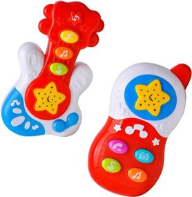img 2 attached to 🎵 JOYIN 6 PCS Toddler Sensory Educational Musical Instrument Toys: Steering Wheel, Cellphone, Piano Keyboard Toy for Boys and Girls