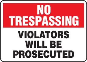 img 2 attached to 🚫 Accuform MATR901VA TRESPASSING VIOLATORS PROSECUTED: Enhanced Security Signage for Property Protection