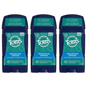 img 4 attached to Tom's of Maine Men's Aluminum-Free Deodorant, Mountain Spring Scent, Long-Lasting 2.8 oz. 3-Pack (Packaging May Vary)