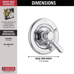 img 2 attached to 🚿 Delta Faucet Lahara 17 Series Chrome Shower Handle Trim Kit - Dual-Function, T17038 (Valve Not Included)