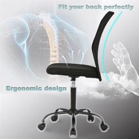 img 2 attached to 💺 Affordable Office Desk Chair: Ergonomic Mesh Computer Chair with Lumbar Support, Swivel Rolling Executive Chair for Back Pain Relief - Black, 1 Pack