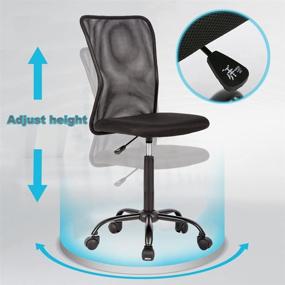 img 1 attached to 💺 Affordable Office Desk Chair: Ergonomic Mesh Computer Chair with Lumbar Support, Swivel Rolling Executive Chair for Back Pain Relief - Black, 1 Pack