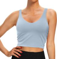 🏋️ peliwan sports bra for women: padded yoga crop tank tops for fitness, workout, and running логотип