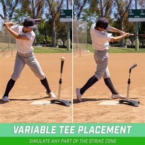 img 2 attached to 🔝 High-Quality GoSports Baseball & Softball Batting Tee - Enhanced Stability, Tripod Base Design, and Adjustable Height