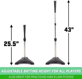 img 1 attached to 🔝 High-Quality GoSports Baseball & Softball Batting Tee - Enhanced Stability, Tripod Base Design, and Adjustable Height